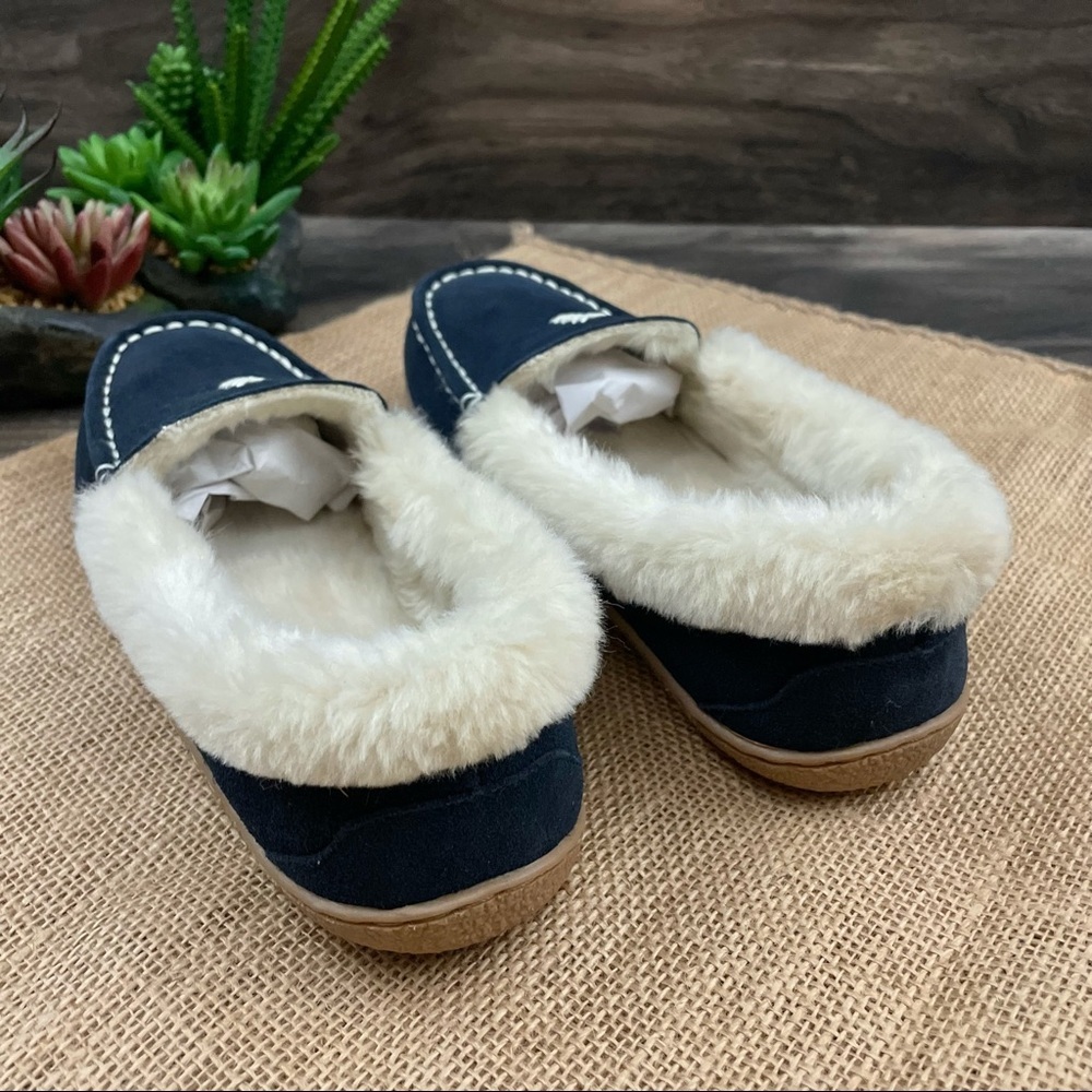 Clarks Faux Fur Moccasin Indoor Outdoor Slipper - Picture 7 of 11
